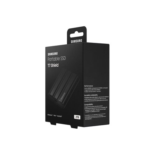 Samsung Zunanji SSD 2TB Type-C USB 3.2 Gen2 NVMe, IP65, T7 Shield, črn, MU-PE2T0S Slike