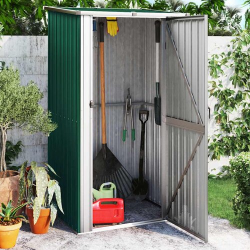 Vrtna kućica zelena 118,5x97x209,5 cm pocinčani čelik Cijene
