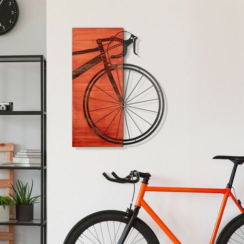 Wallxpert Wilderness Echo -1 - Red, Black RedBlack Decorative Wooden Wall Accessory Slike