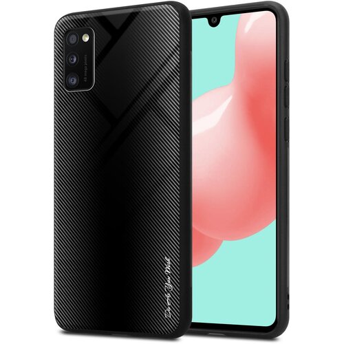 Cadorabo Ohi&scaron;je, združljiv s Samsung - Stripe Optics v Opal Black - Za&scaron;čitni pokrov iz silikona TPU in hrbta iz kaljenega stekla, (20574315) Cene