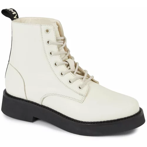 Tommy Jeans Škornji Tjw Lace Up Flat Boot EN0EN02310 Rich Cream YA6