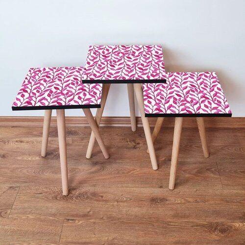Hanah home Set 3 stočića 3Shp378 Fuchsia Cene