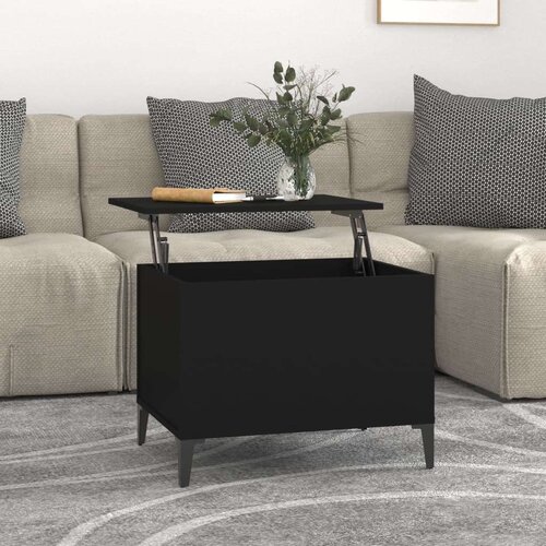  Stolić za kavu crni 60 x 44 5 x 45 cm od konstruiranog drva Cijene