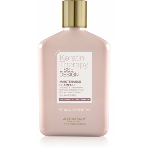 ALFAPARF MILANO Keratin Therapy Lisse Design nežni šampon za sijaj in mehkobo las 250 ml