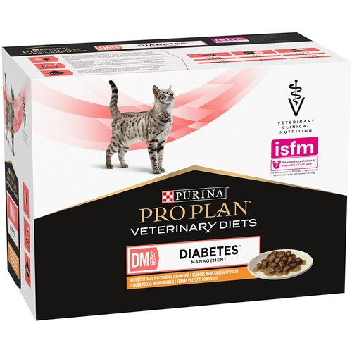  20 x 85 g PURINA PRO PLAN Veterinary Diets Feline po posebnoj cijeni! - DM ST/OX Diabetes Management piletina Slike