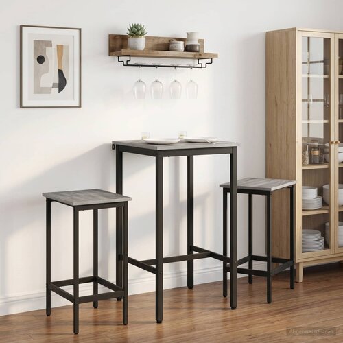  Stol za bar 52 x 52 x 110 cm Konstruirano drvo Siva Sonoma Slike