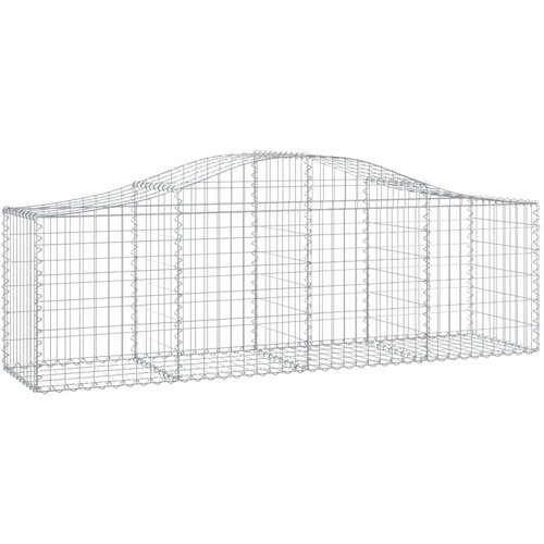  Lučne gabionske ko&amp;scaron;are 3 kom 200x50x60/80 cm pocinčano željezo Slike