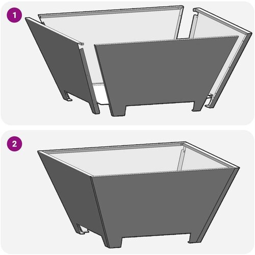 VidaXL Crna Čelik otporan na hrđu 60 x 60 x 30 cm Izdržljivo Vatrnjak Slike