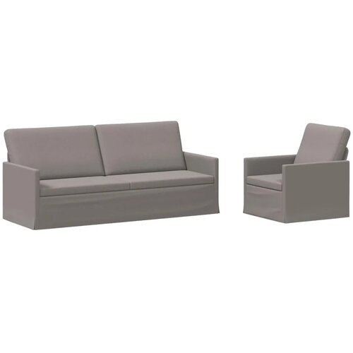  Set sofe 2 pcs Sivosmeđa Tkanina - Sivosmeđa 1-sjedalni + 3-sjedalni (180 cm) Slike