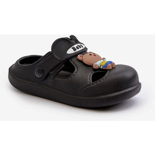 Kesi Children's foam slippers with embellishments, black opleia