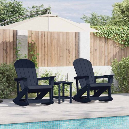  Set lounge namještaja za vrt 3 pcs Mornarsko plava HDPE Cene