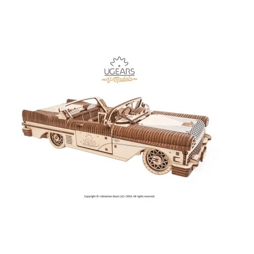 UGEARS 3D drvene eko mehanička puzzle - KABRIOLET SNOVA ( 962) Slike