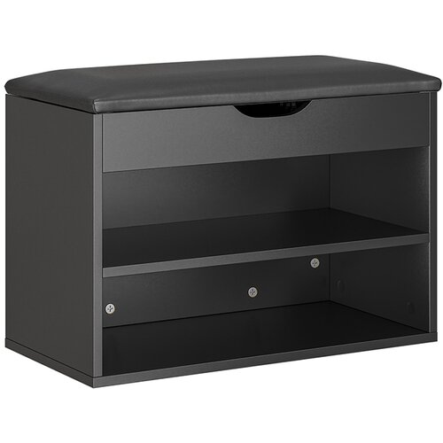SoBuy Čevlji Sedež Shranjevanje Barva Črna 60x30x43cm FSR25-SCH, (5000227602) Cene