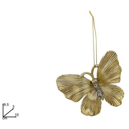 Dekoracija ZA BOR LEPTIR 10CM ZLATNI Slike