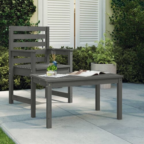 vidaXL Vrtni stol sivi 82 5x50 5x45 cm od masivne borovine Cijene