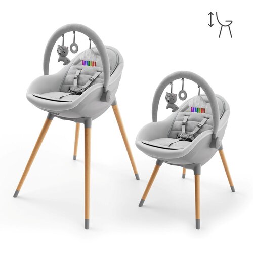 Kinderkraft Hranilica Fini UP 3u1, Grey Slike