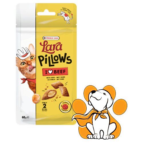 Lara Pillows with Beef Hairball Control 60g, Ukusne Poslastice Za Mačke Cene