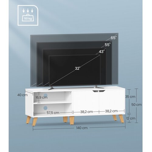  TV komoda BASTOR bela Slike