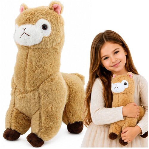  Plush Alpaca Llama Plush Toy Cuddly Toy Soft Fur Cream 38 cm Slike
