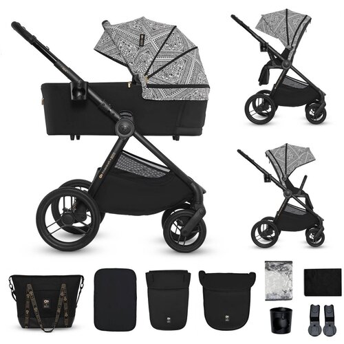 Kinderkraft kolica za bebe set 2u1 nea 2 lunar black bizuu Slike