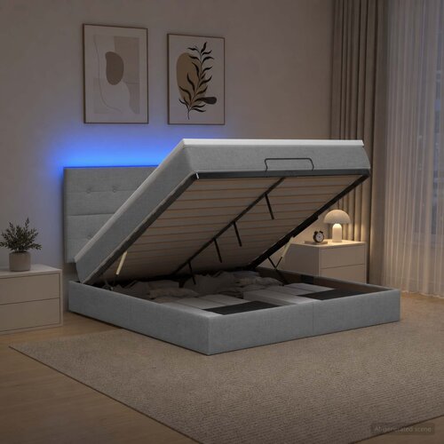  od pjene s madracem i LED-om Svjetlosiva 140 x 190 cm Cene