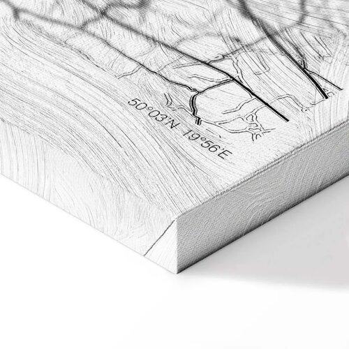  Slika - City Plan: Krakow (1 Part) Wide 60x40 Premium Print Slike