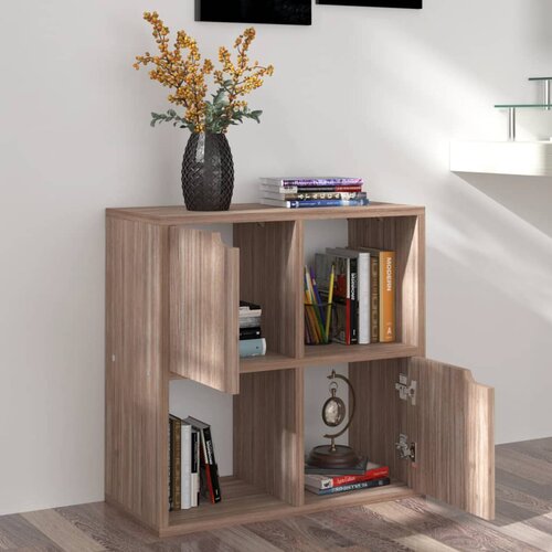 VidaXL Knjižna omara siva sonoma hrast 60x27,5x59,5 cm iverna plo&amp;scaron;ča Slike