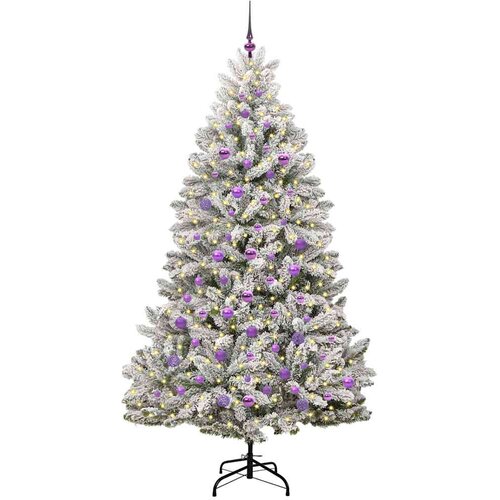  Umjetno božićno drvce 210 cm 300 LED lampica Topla bijela Slike