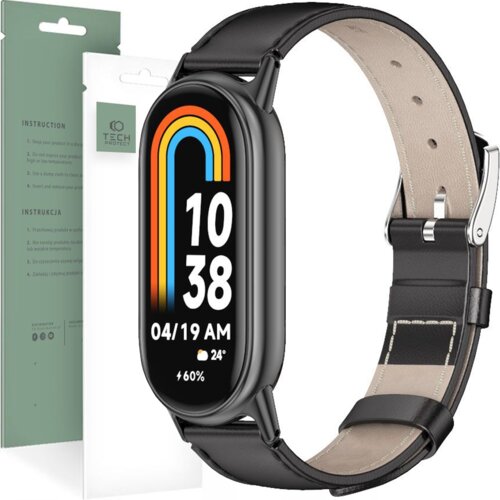 TECH-PROTECT LEATHERFIT TRAK ZA XIAOMI SMART BAND 8 / 8 NFC ČRN, (22069419) Cene