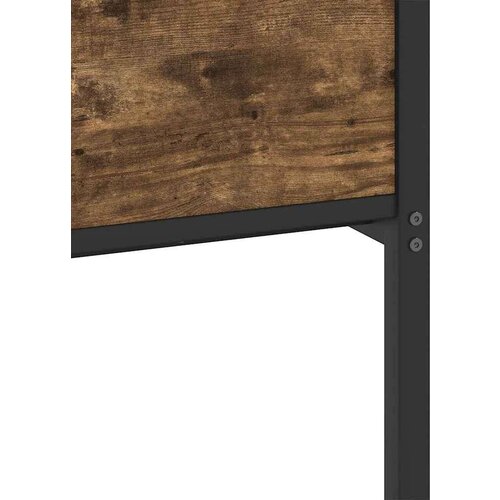 VidaXL Posteljni okvir brez vzmetnice hrast 90x200 cm inženirski les Slike