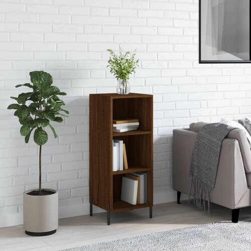 VidaXL Komoda boja smeđeg hrasta 34 5x32 5x90 cm od konstruiranog drva Slike