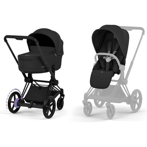 Cybex Voziček 2v1 ePriam komplet comfort Platinum sepia black Cene