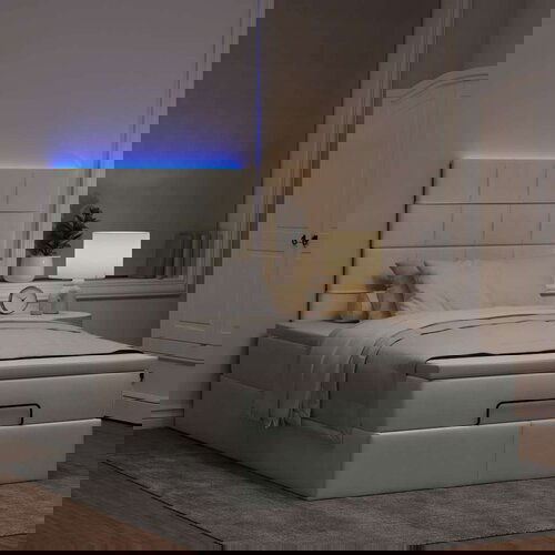 VidaXL Okvir kreveta s madracima svijetlosivi 120x200cm bar&amp;scaron;unasti Slike