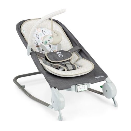 Ingenuity Ležaljka-masažno sedište za bebe Happy Belly Parker, 0-6 meseci, Sivo-bež Cene