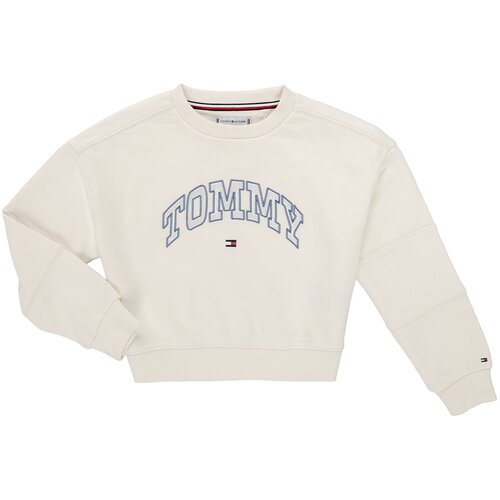 Tommy Hilfiger Puloverji TOMMY VARSITY SWEATSHIRT Bela Slike