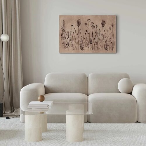  Slika - Wildflowers – black plants on lime-wash background 30x20 Cene