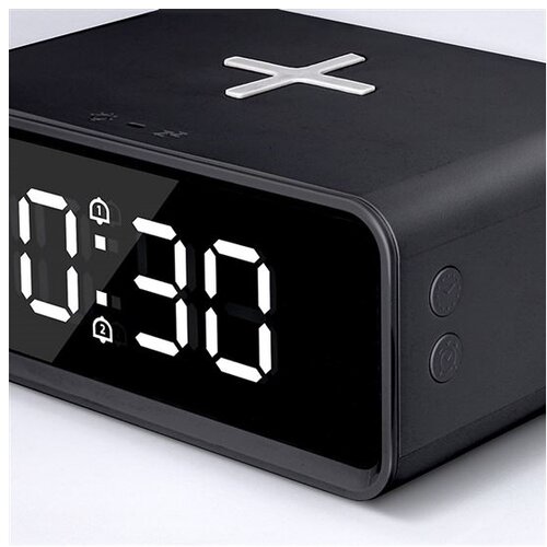 Solight CA07B - Digitalni sat sa Qi bežičnim punjačem 230V/CR2032 crna Slike