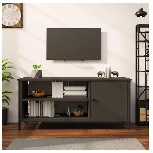  TV omarica črna 100x40x45 cm inženirski les