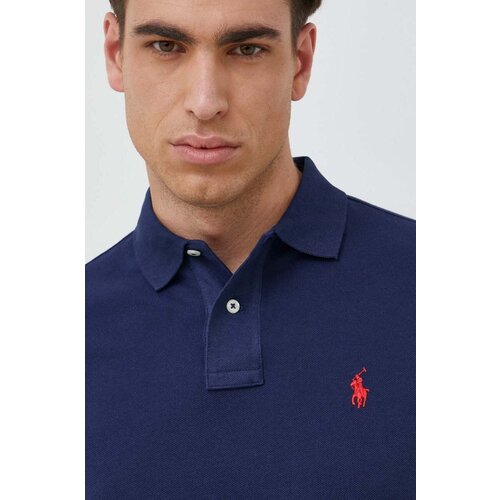 Polo Ralph Lauren Bombažen polo mornarsko modra barva Slike