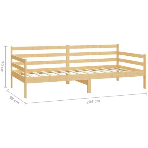 VidaXL Dnevni ležaj od masivne borovine 90 x 200 cm Slike