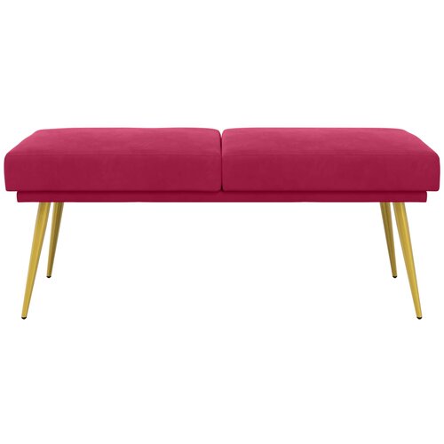  Klupa s dvostrukim slojem Vinska crvena 120 x 45 x 46 cm Bar&amp;scaron;un Slike