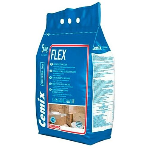 Cemix Fleksibilno ljepilo za pločice Flex C2TE S1 (5 kg) Slike