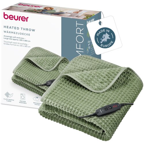 Beurer HD 72 Waffle Sage Green Grelna x odeja 180 130 cm, 40069 Slike