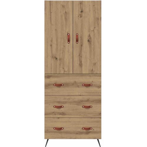  Highboard Umjetnički hrast 69,5 x 34 x 180 cm Konstruirano drvo Slike