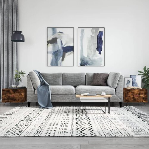 vidaXL Klubske mizice 2 kosa dimljeni hrast 50x50x40 cm inženirski les Cene