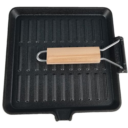 Grill King Cast Iron grill tava s odvojivom drvenom ručkom, 28 cm Cene