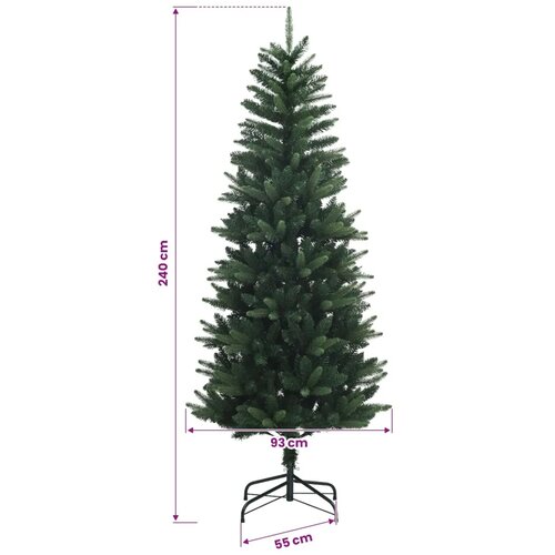  Umjetno božićno drvce s nogom 240 cm 300 LED lampica - 240 cm s LED svjetlima Zelena Slike