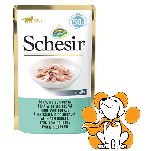 Schesir cat Tuna With Sea Bream 50g, Vlažna Hrana Za Odrasle Mačke Sa Tunom Cene