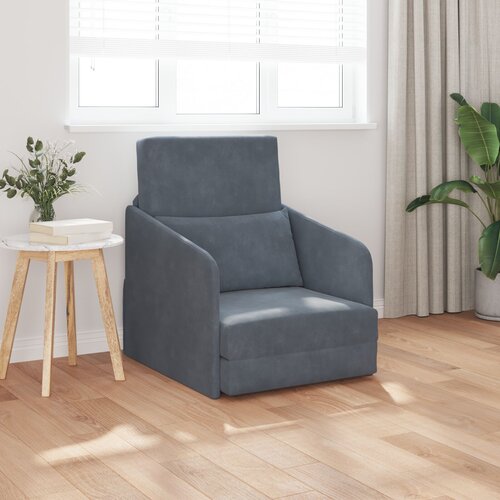 vidaXL sofa krevet 2-u-1 tamno siva 65x80x83 cm baršun Cijene