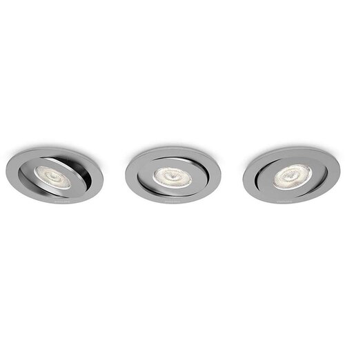  Asterope LED ugradna spot svetiljka boje aluminijuma 3x4,5W set 3/1 59183/48/16 Slike